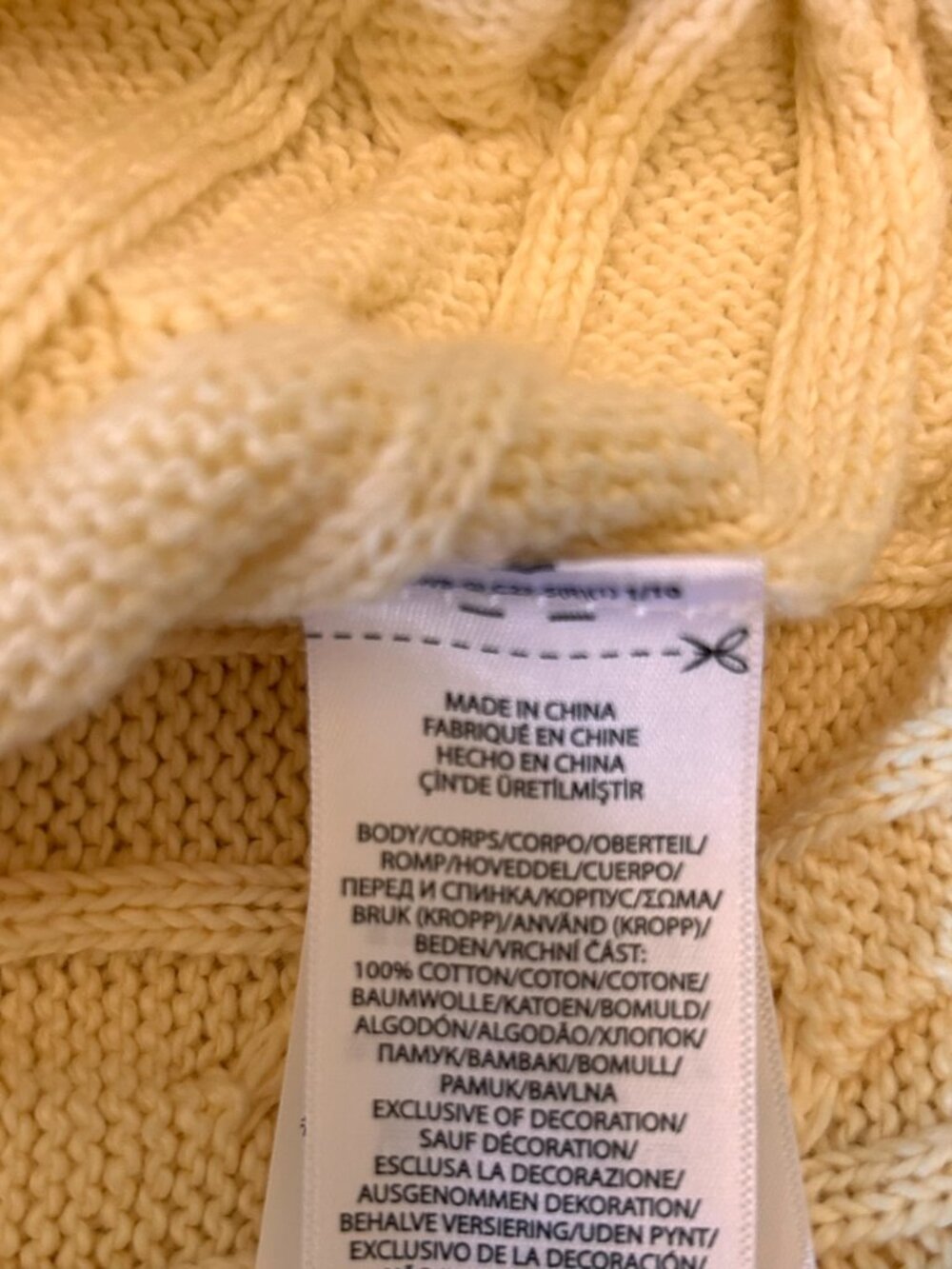 Polo Ralph Lauren men's sweater XXL ivory color cotton knit #preppy #classicfall - Picture 4 of 7